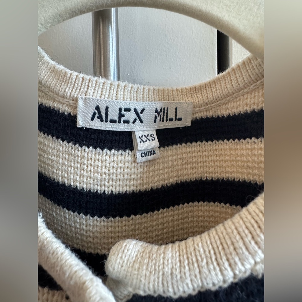 Alex Mill Paris Sweater Jacket in Stripe - Picture 6 of 12